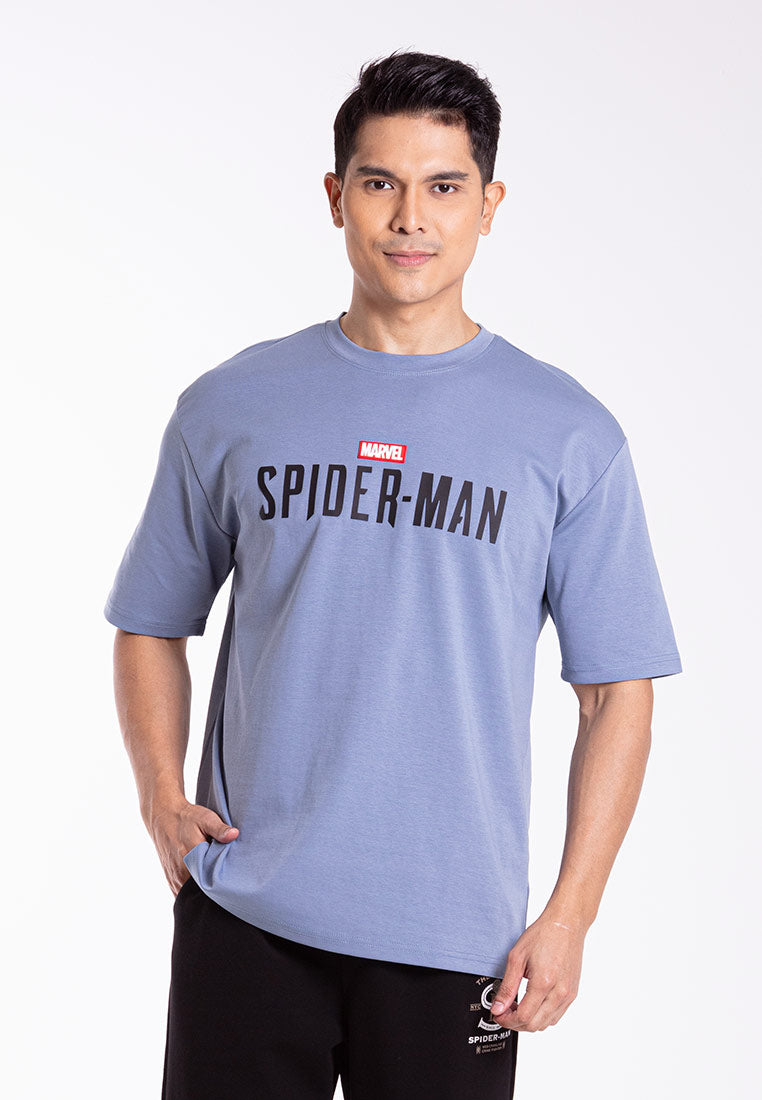 Forest x Marvel Spiderman Oversized Premium Fabric Round Neck Tee Men | Baju Tee shirt lelaki - FA20010