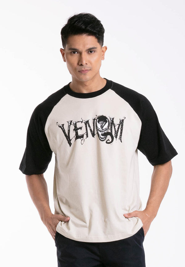 Forest x Marvel Venom Premium Cotton 220gsm Oversized Round Neck Tee - FA20015