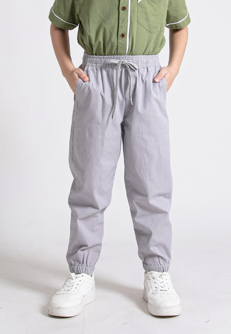 Forest Kids Unisex 100% Cotton Twill Stretchable Girl Boy Trouser Long Pants Kids l Seluar Panjang Budak - FK1009