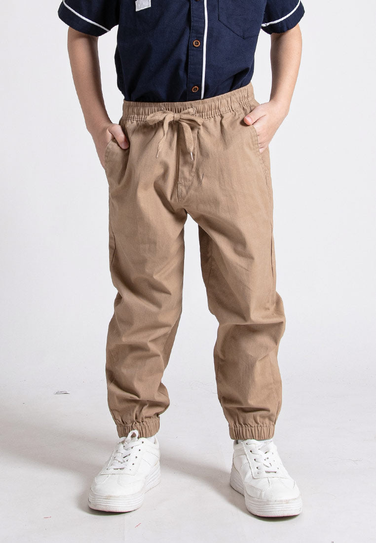 Forest Kids Unisex 100% Cotton Twill Stretchable Girl Boy Trouser Long Pants Kids l Seluar Panjang Budak - FK1009