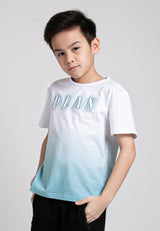 Forest Kids Stretchable Cotton Gradient Print Effects Round Neck Tee | Baju T Shirt Budak Lelaki - FK20231