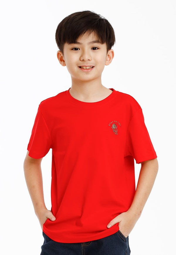 Forest Kids Unisex Soft-touch 100% Cotton Regular Fit Stretchable Round Neck T Shirt Kids | T Shirt Baju Budak - FK20273
