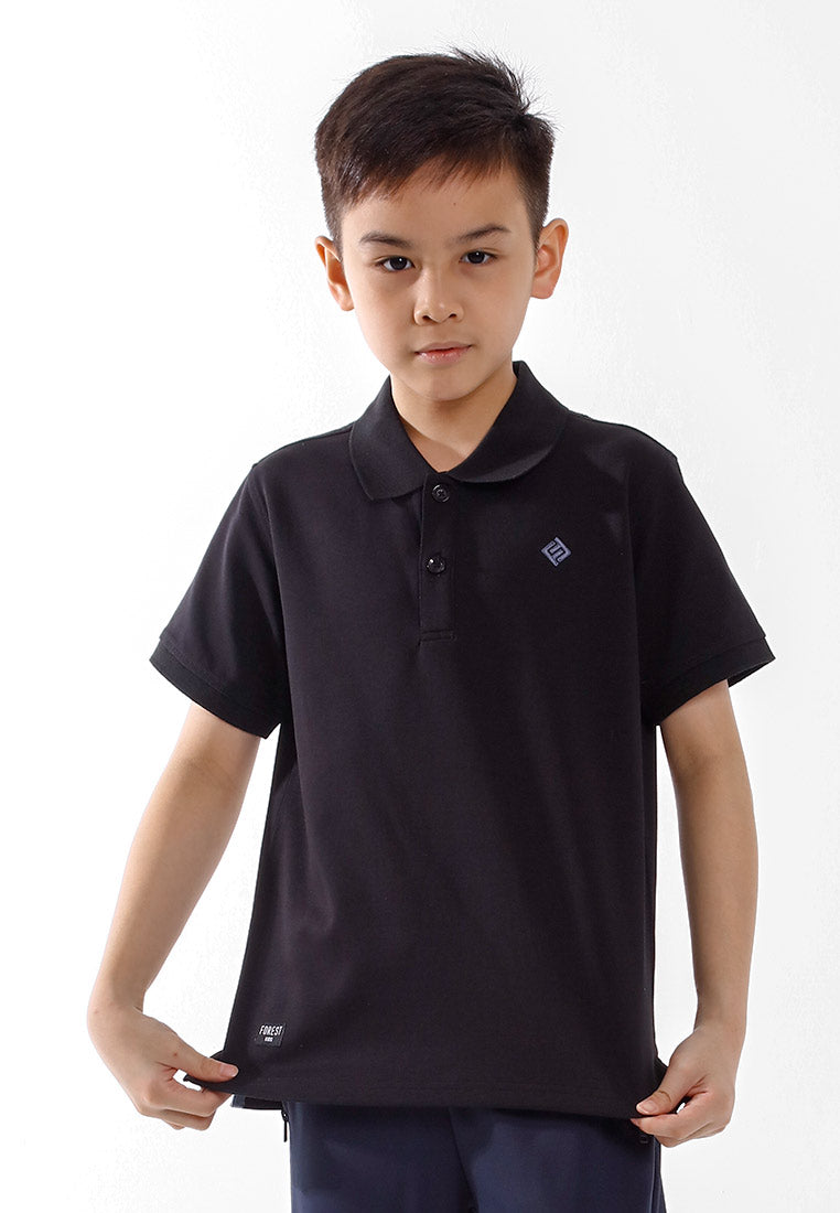Forest Baju T Shirt Budak Lelaki | Kids Soft-Touch Silky Cotton Polo Tee - FK20324