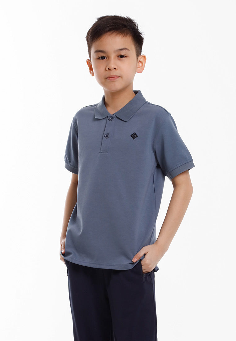 Forest Baju T Shirt Budak Lelaki | Kids Soft-Touch Silky Cotton Polo Tee - FK20324