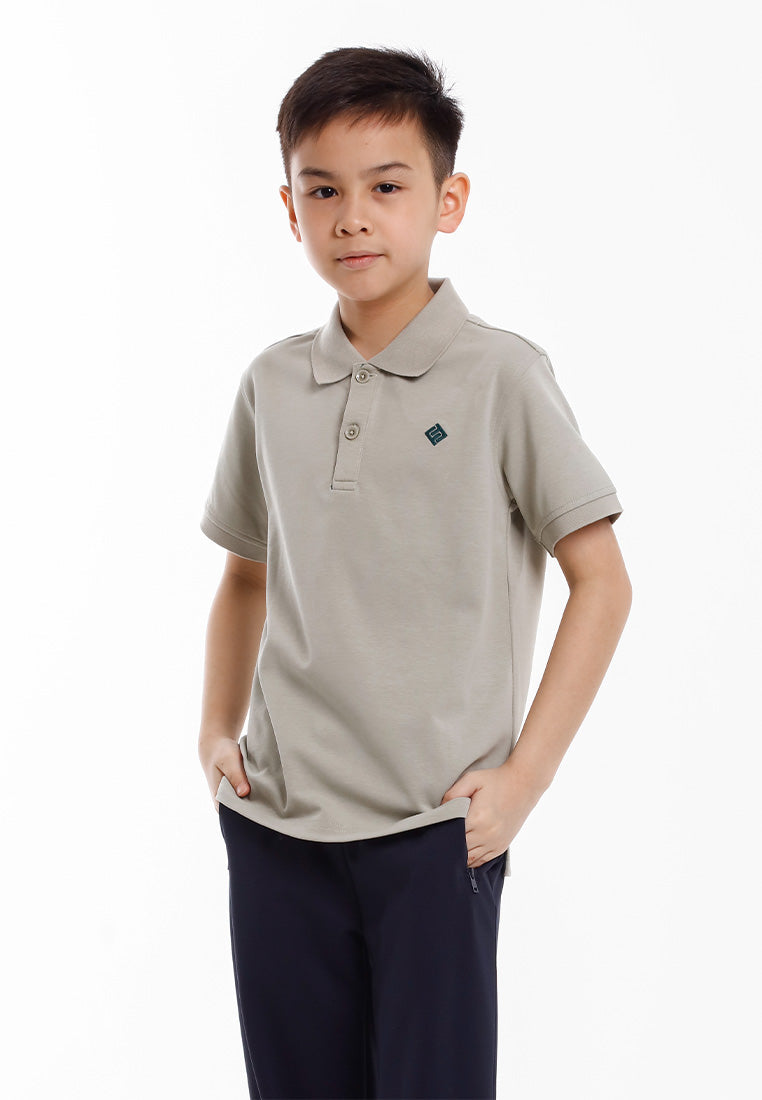 Forest Baju T Shirt Budak Lelaki | Kids Soft-Touch Silky Cotton Polo Tee - FK20324
