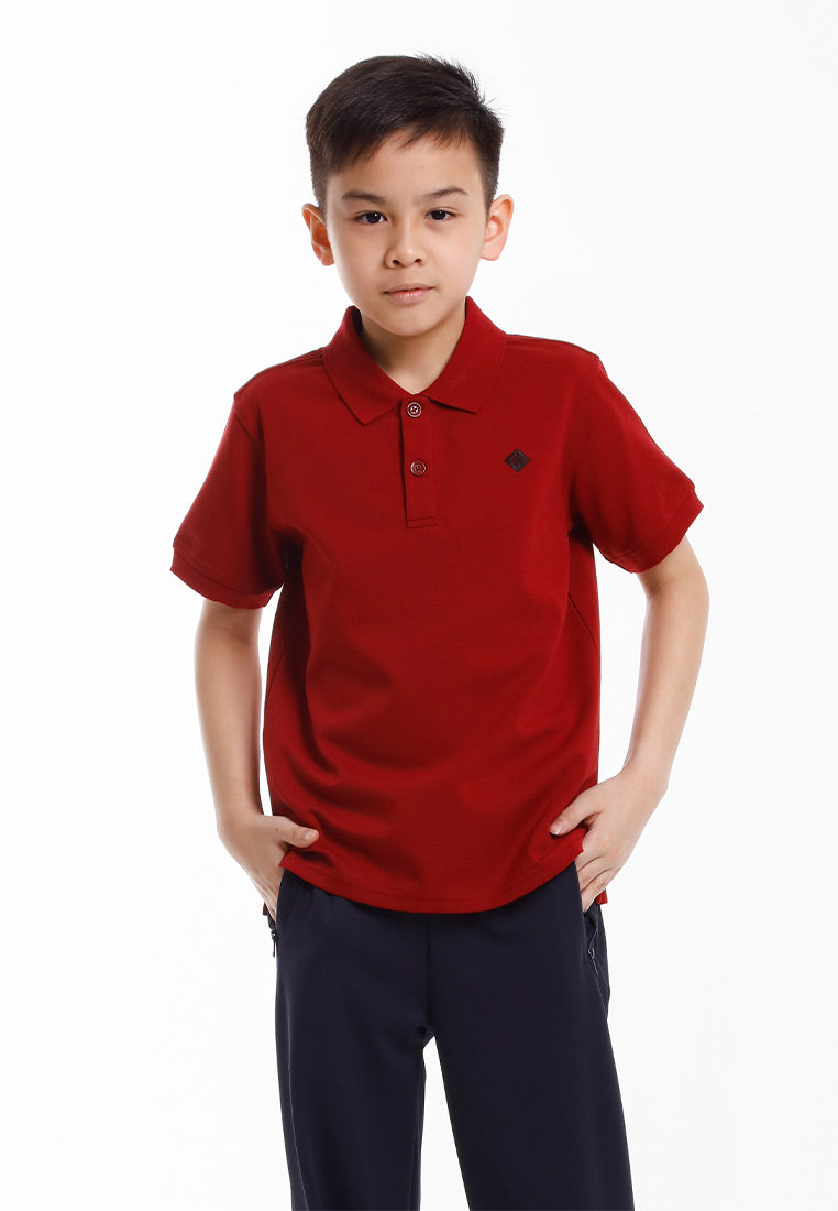 Forest Baju T Shirt Budak Lelaki | Kids Soft-Touch Silky Cotton Polo Tee - FK20324