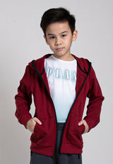 Forest Kids Unisex Stretchable Cotton Interlock Casual Hoodie Boys Girls Jacket | Jaket Budak Lelaki Perempuan - FK30003