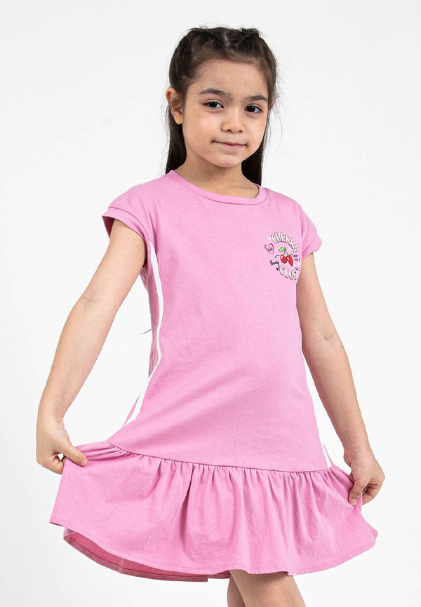 Forest Kids Girl 100% Cotton Single Jersey T-Shirt Girls Graphic Round Neck Dress | Baju Budak Perempuan - FK885046