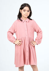 Forest Kids Girls Cotton Gauze Shirt Dress Long Sleeve Dress | Baju Budak Perempuan - FK885074