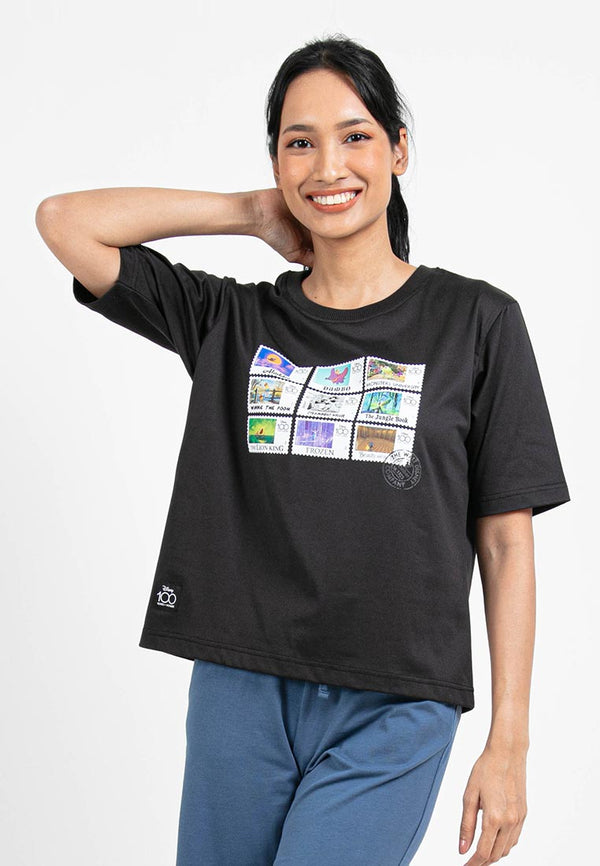 Forest x Disney 100 Year of Wonder Mickey Stamp Collections Airism Cotton Ladies Family T Shirt - FW820068