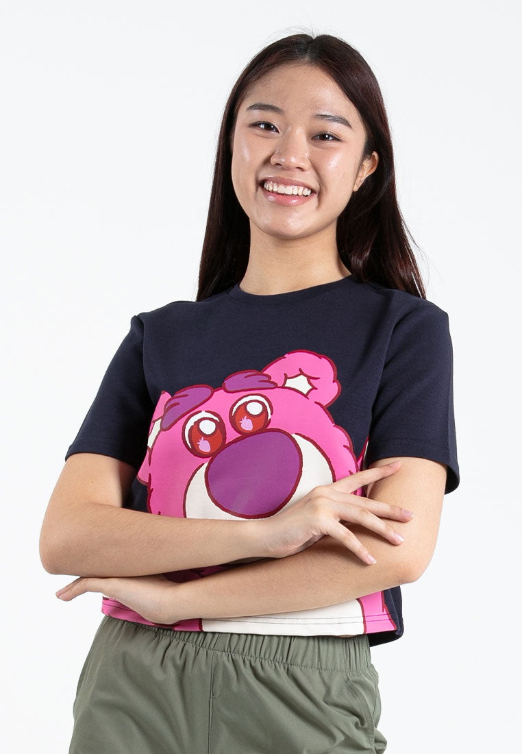 Forest x Disney Pixar Lotso Air-Cotton 260GSM Heavy Weight Oversized Short Sleeve Ladies Crop Top - FW820096