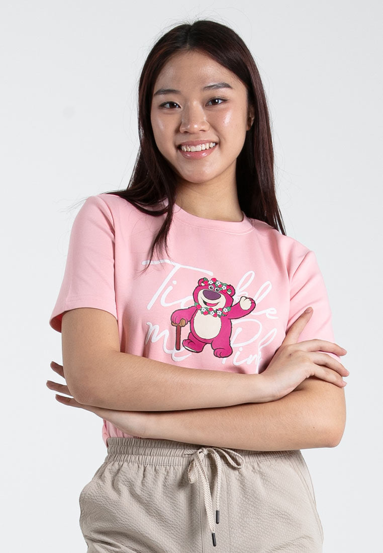 Forest x Disney Pixar Lotso Air-Cotton 260GSM Heavy Weight Oversized Short Sleeve Ladies Crop Top - FW820097