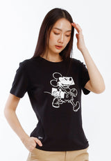 Forest x Disney Soft-touch Mickey Round Neck Tee Family Tee Men Ladies Kids - FW20114 / FW820114 / FWK20114