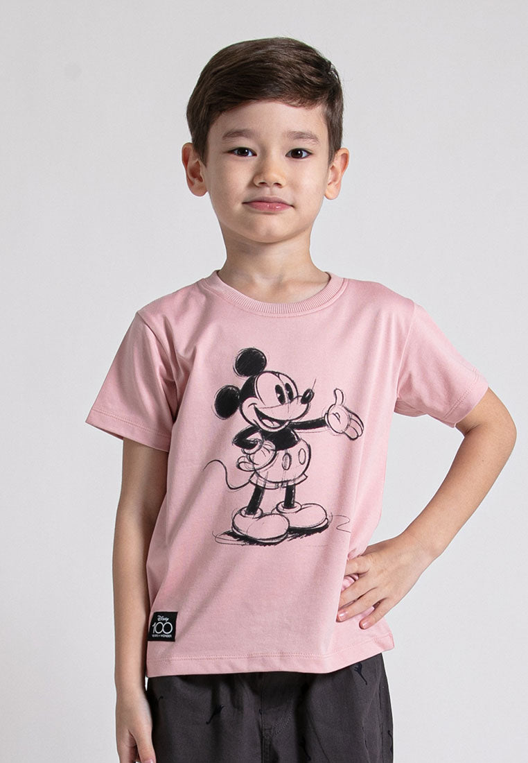 Forest x Disney Mickey Boxy-Cut Airism Cotton Men Family T Shirt | T shirt Budak - FWK20072 / FW20072