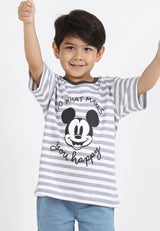 Forest X Disney Kids Unisex Cotton Interlock Stripe Short Sleeve Unisex Kids Tee | Baju T-shirt Budak - FWK20076