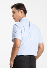 Alain Delon Short Sleeve Regular Fit Plain Business Shirt  - 14024015