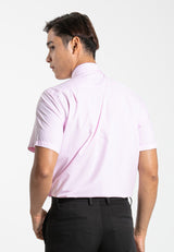 Alain Delon Short Sleeve Regular Fit Plain Business Shirt  - 14024015