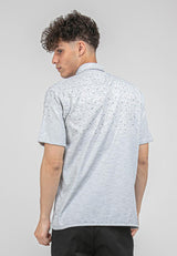 Alain Delon Short Sleeve Modern Fit Linen Look Floral Shirt - 14422062