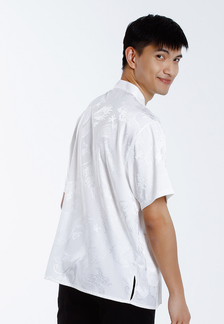 Alain Delon 2025 CNY Men Traditional PV Short Sleeve Shirt Tang Suit | Sam Fu | å”è£… -14525006