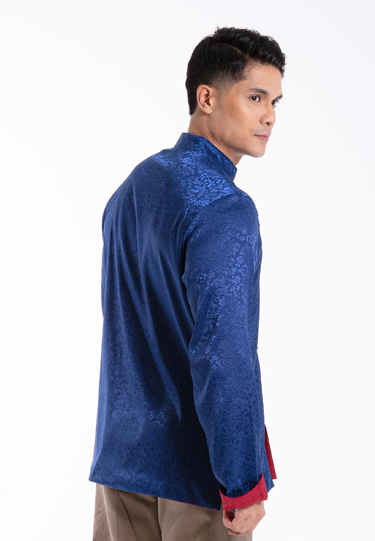 Alain Delon 2025 CNY Men Reversible Traditional PV Long Sleeve Shirt Tang Suit | Sam Fu | å”è£… - 15525003