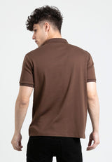 Forest Premium Weight Cotton 220gsm Interlock Knitted Polo T Shirt Colour Block Cut & Sew | T Shirt Lelaki - 23812