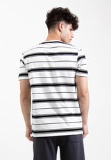 Forest Premium Premium Cotton Slim Fit Stripe Round Neck Tee T Shirt Men | Baju T Shirt Lelaki - 23857