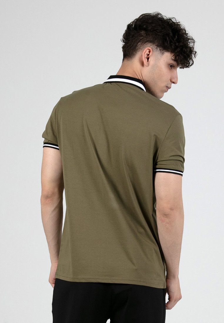 Forest Premium Weight Cotton Stretchable Polo T Shirt Men Slim Fit Collar Tee | Baju T Shirt Lelaki - 23889