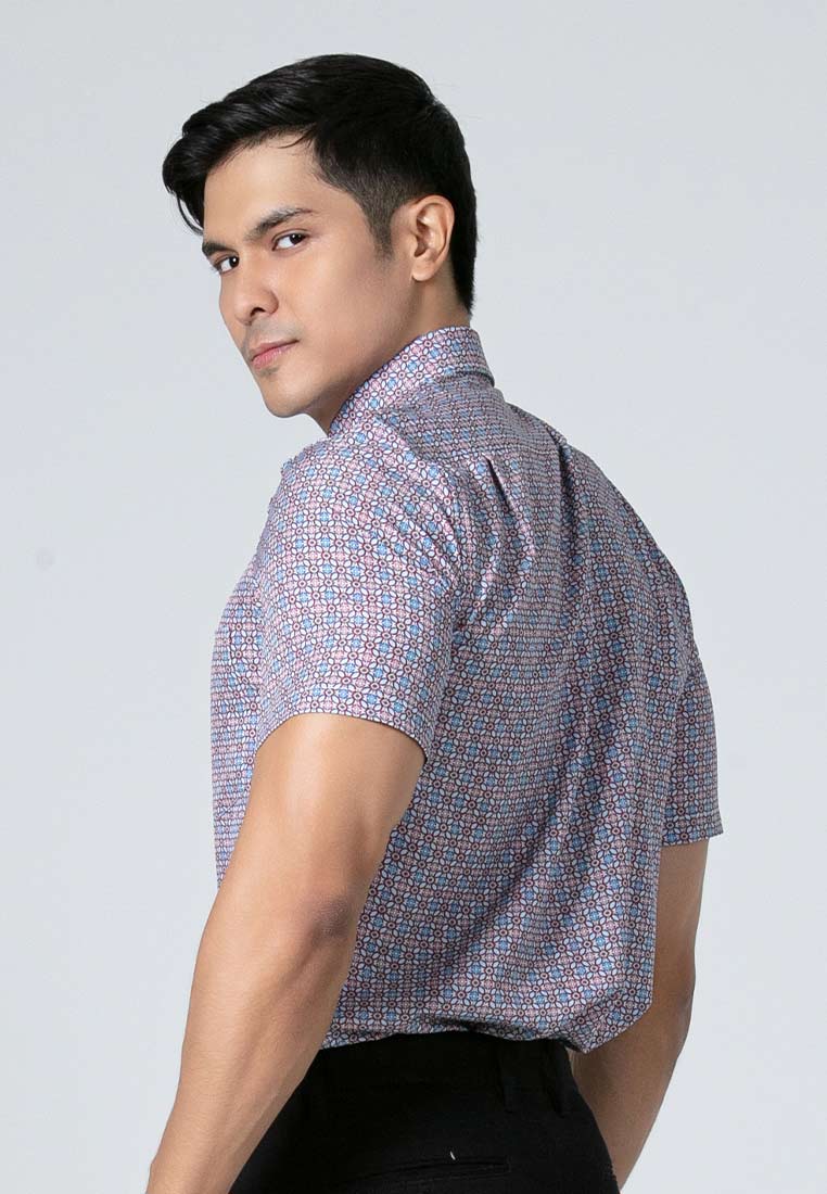 Byford Stretchable Printed Short Sleeve Shirt - 3424007F