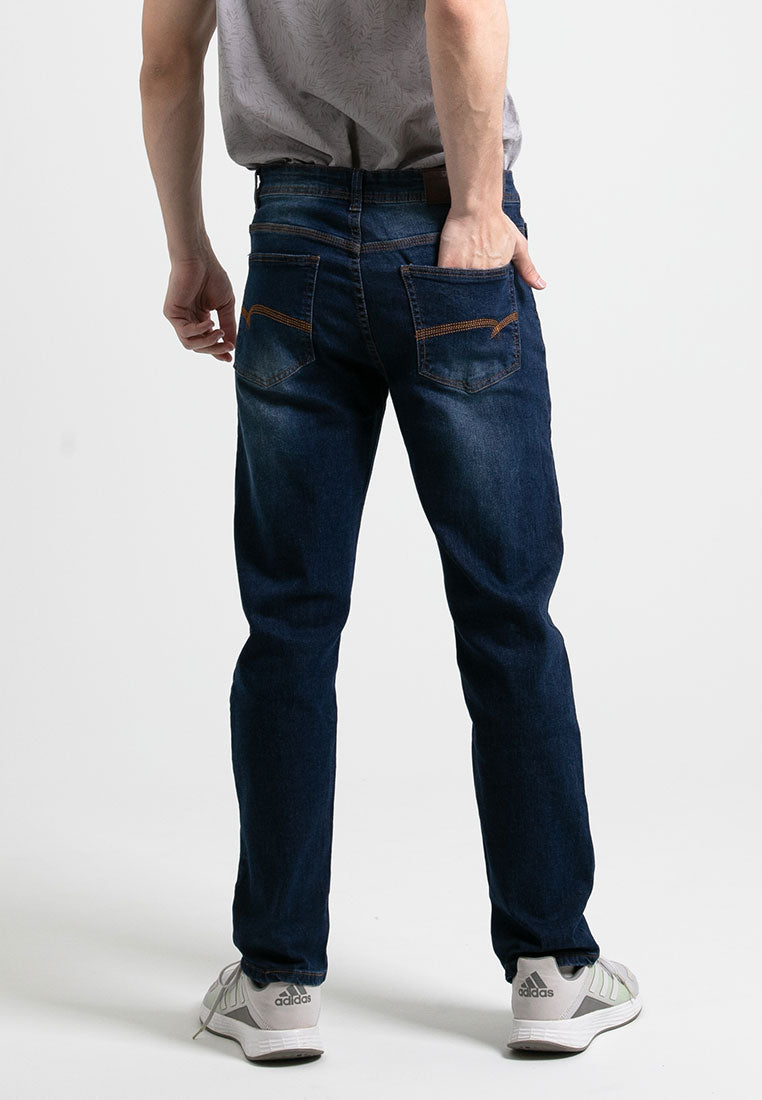 Forest Stretchable Straight Cut Jeans Men Denim Jeans | Seluar Jeans Lelaki Straight Cut- 610215