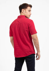 Forest Cotton Woven Casual Plain Men Shirt | Baju Kemeja Lelaki - 621186