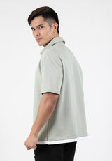 Forest Premium Weight Air-Cotton Oversized Polo Tee Men Casual | Baju T Shirt Lelaki - 621370