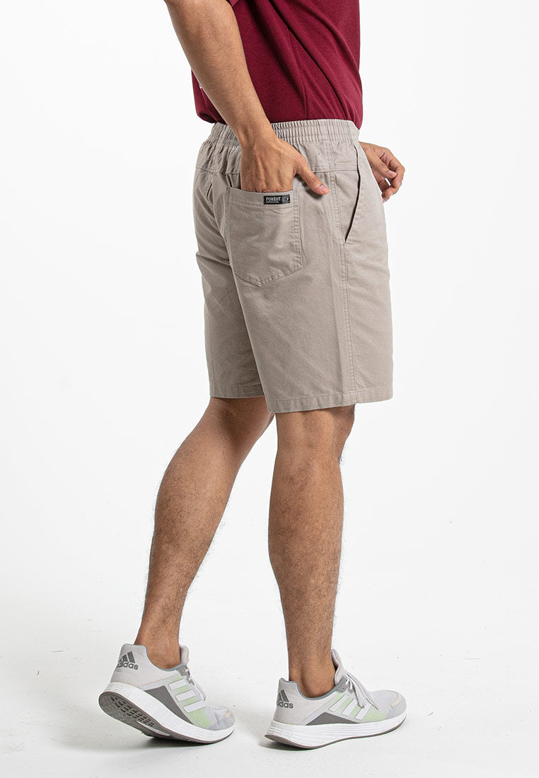 Forest 100% Cotton Twill Short Pants Men Woven Casual Shorts | Seluar Pendek Lelaki - 65804