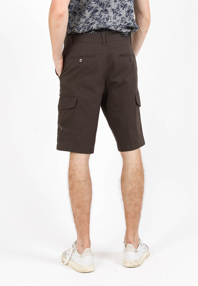 Forest Stretchable Cotton Twill Cargo Bermuda Shorts | Seluar Pendek Lelaki - 670206