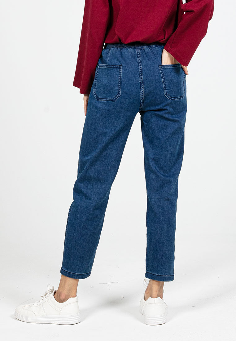 Forest Ladies Stretchable Denim Jersey Tapered Pants | Seluar Jeans Perempuan - 810489