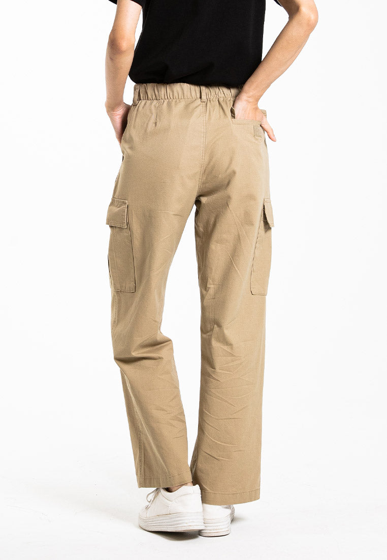 Forest Ladies Cotton Twill Elastic Waisted Cargo Pants Women Long Pants | Seluar Panjang Perempuan - 810492