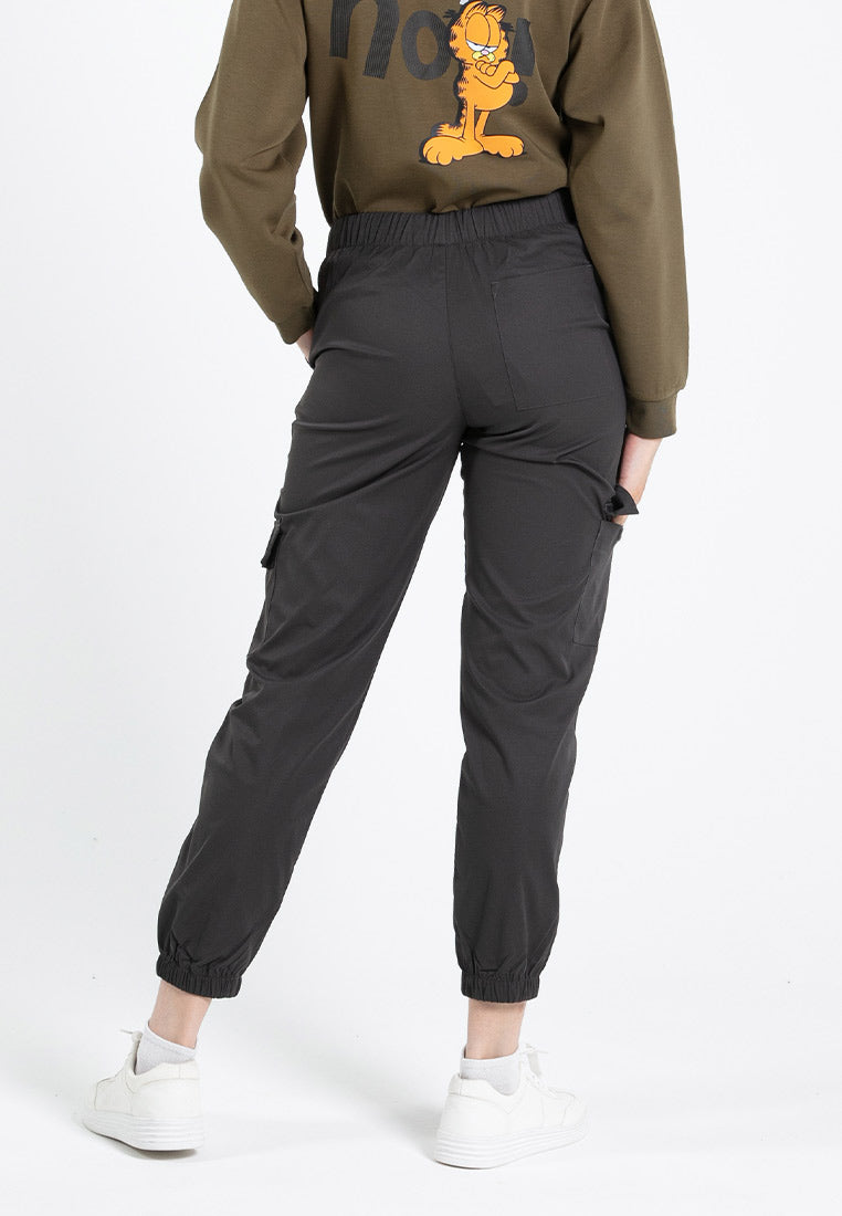 Forest Ladies Polyester Elastic Waisted Cargo Pants Women Casual Jogger Long Pants | Seluar Panjang Perempuan - 810494