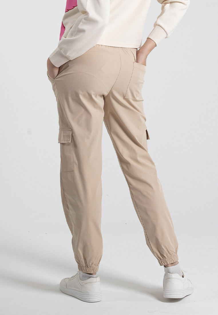 Forest Ladies Polyester Elastic Waisted Cargo Pants Women Casual Jogger Long Pants | Seluar Panjang Perempuan - 810494