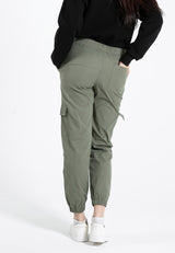 Forest Ladies Polyester Elastic Waisted Cargo Pants Women Casual Jogger Long Pants | Seluar Panjang Perempuan - 810494