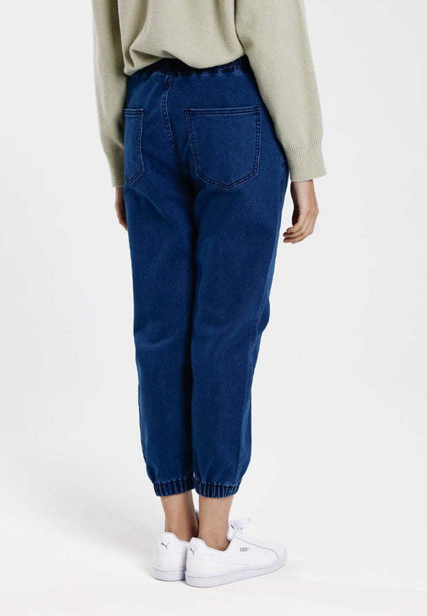 Forest Ladies Stretchable Denim Jersey Jogger Pants | Seluar Jeans Perempuan - 810505