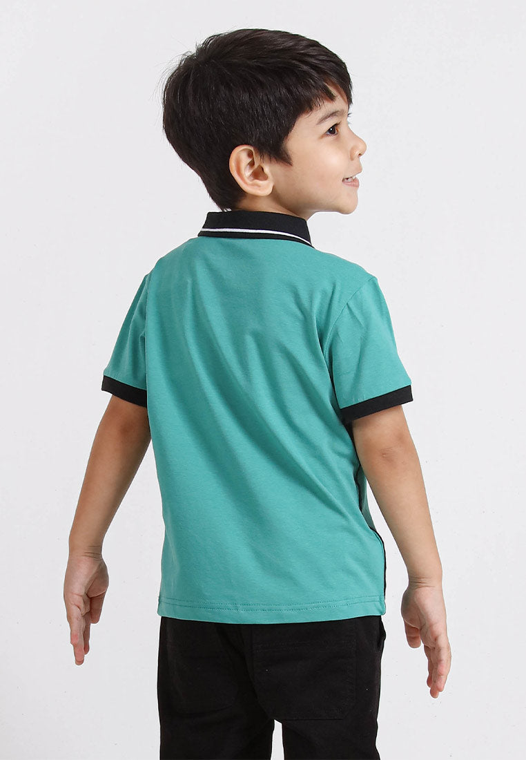 Forest Kids Stretchable Polo T Shirt Boy Kids Collar Tee | Baju Polo T Shirt Budak Lelaki - FK20124