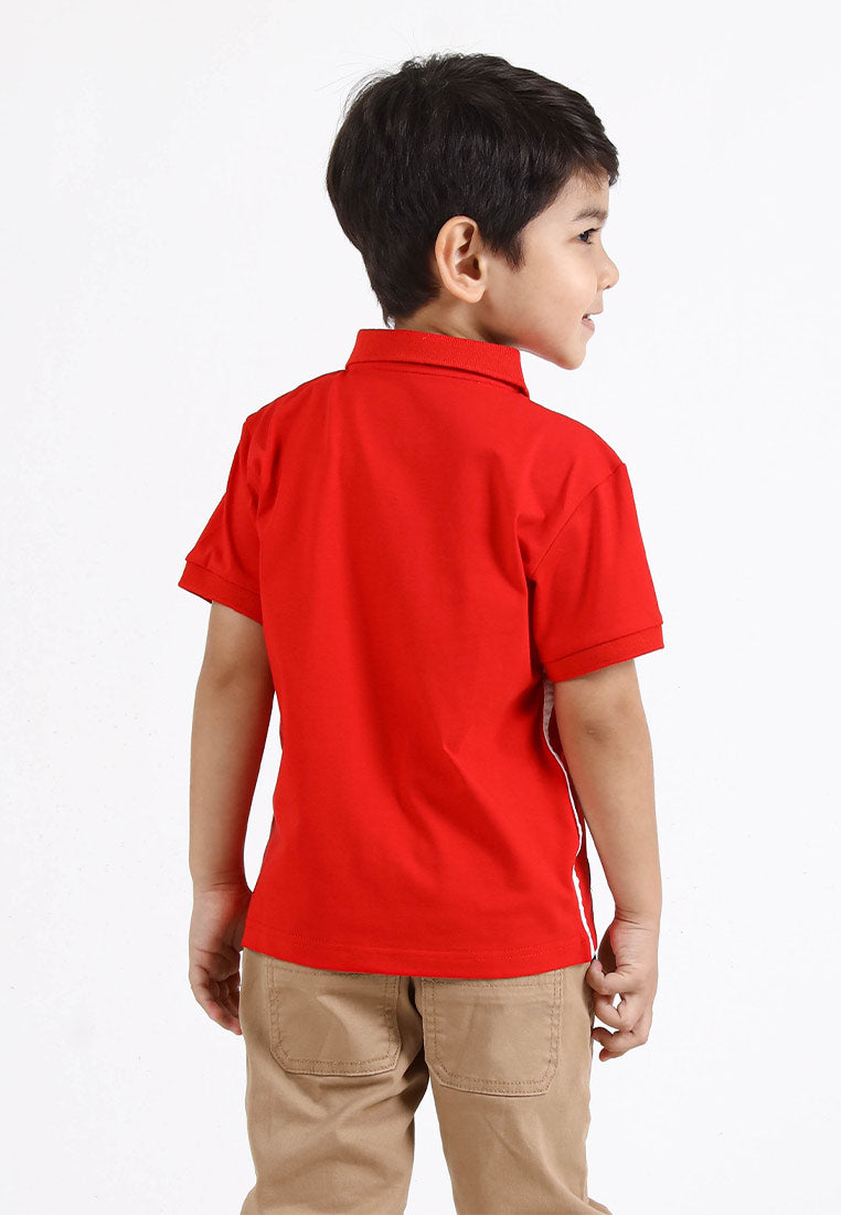 Forest Kids Stretchable Polo T Shirt Boy Kids Collar Tee | Baju Polo T Shirt Budak Lelaki - FK20124