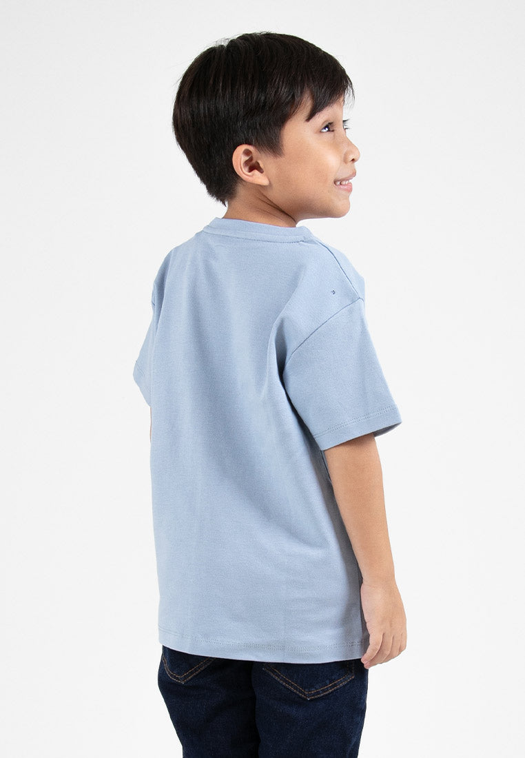 Forest Kids Boys Premium Cotton Interlock Round Neck Graphic T-Shirt | Baju T-Shirt Budak Lelaki - FK20219