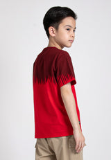 Forest Kids Stretchable Cotton Rubberize Fonts Round Neck Tee | Baju T Shirt Budak Lelaki - FK20232