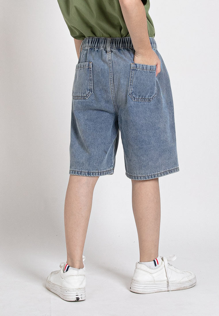 Forest Kids Boy Elastic Waist Denim Jeans Shorts Boy Short Pants| Seluar Budak Lelaki - FK70002