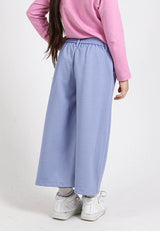 Forest Kids Girl Elastic Waist Cotton Twill Wide Leg Pants | Seluar Budak Perempuan Palazzo - FK810012