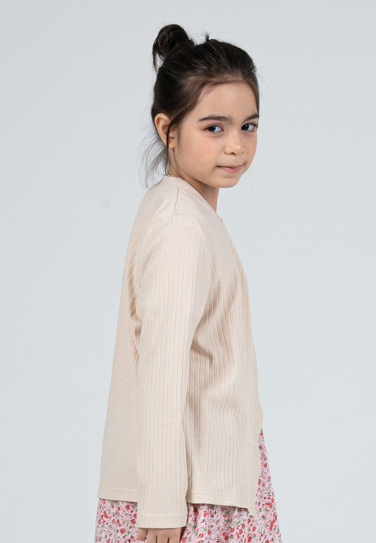 Forest Kids Girls Casual V Neck Knit Cardigan - FK83001