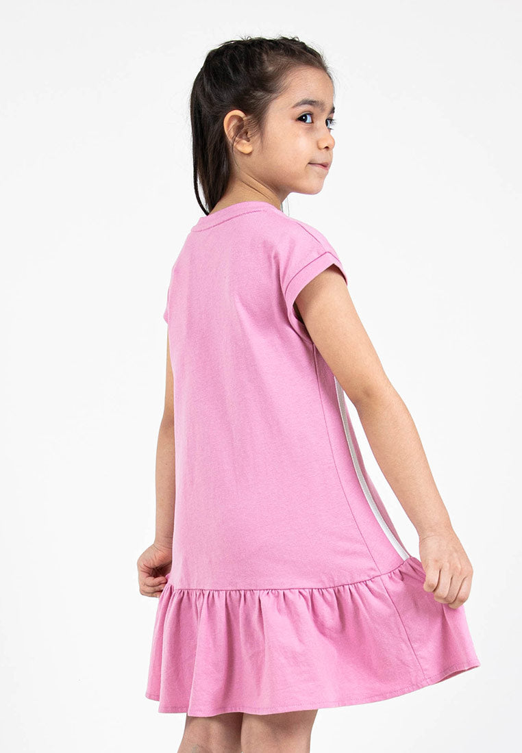 Forest Kids Girl 100% Cotton Single Jersey T-Shirt Girls Graphic Round Neck Dress | Baju Budak Perempuan - FK885046