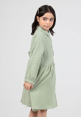 Forest Kids Girls Cotton Gauze Shirt Dress Long Sleeve Dress | Baju Budak Perempuan - FK885074