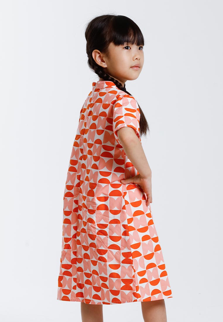 Forest Mandarin Collar Printed Kids Cheongsam Top CNY 2025 Family Wear - FK885108