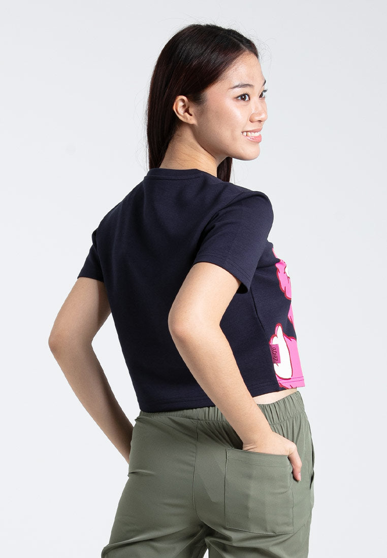 Forest x Disney Pixar Lotso Air-Cotton 260GSM Heavy Weight Oversized Short Sleeve Ladies Crop Top - FW820096